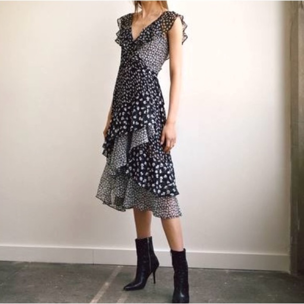 All Saints Kari Scatter Dress Size Medium NWT